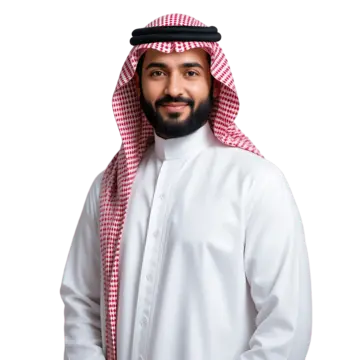 Pngtree a saudi man traditional attire middle aged wearing white thobe and png image 16610073